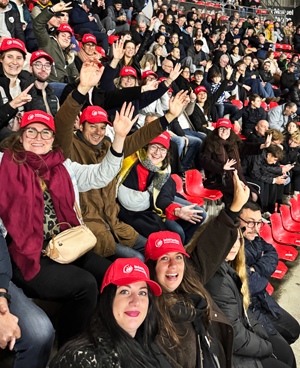 co-acteurs et co-actrices Interaction présents pour encourager le RCV au Roazhon Park